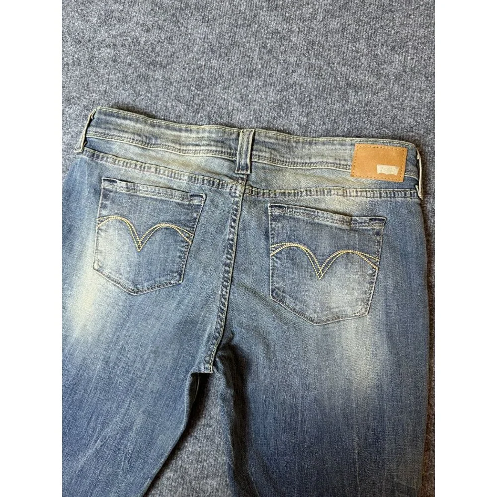 Levi's Demi Curve Low Rise Skinny Stretch Jeans Women Blue Faded Denim Sz 31x25*
